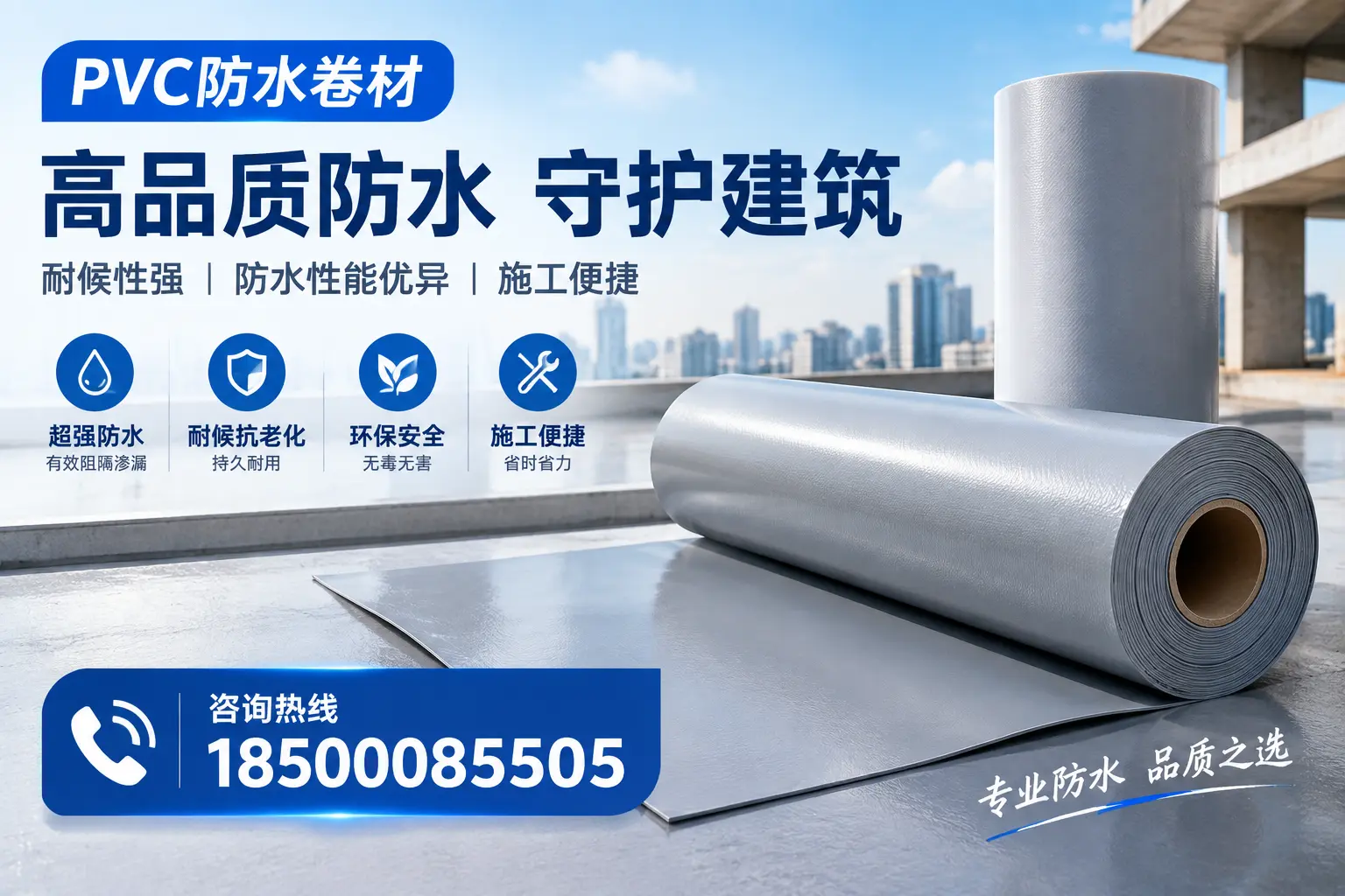 PVC防水卷材的防水效果评测，适合乌海的科学依据